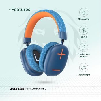Green Lion Echo Max Headphone-Blue