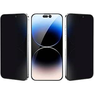 Green 3D Pet Privacy Glass Screen Protector For iPhone 14 Pro Max