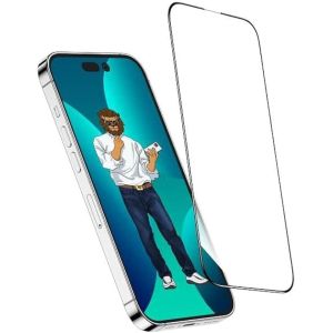 Green 9H Steve Glass Strong Full Screen Protector For iPhone 14 Plus/13 Pro Max - Clear