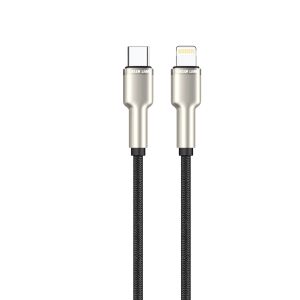 Green Lion USB-C to Lightning Braided Zinc Alloy Cable 1M PD 27W - Black