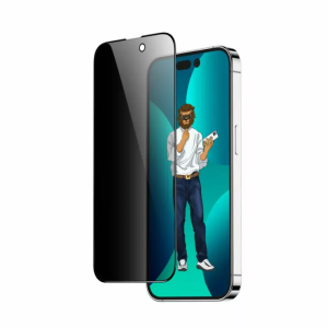 Green Lion 9H Steve Privacy Full Glass Screen Protector For iPhone 16 - Black