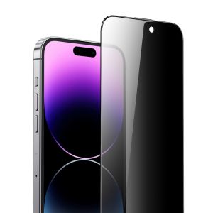 Green Lion 9H Steve Privacy Full Glass Screen Protector for iPhone 15 Black