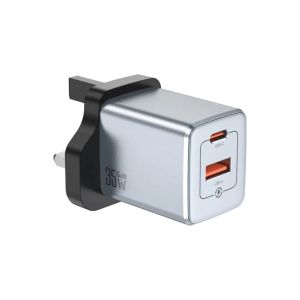 Green Lion Gan Premium Uk Plug PD 35W-Grey