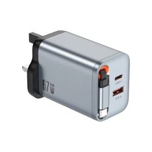Green Lion GaN Premium Uk Plug PD 40W-Grey
