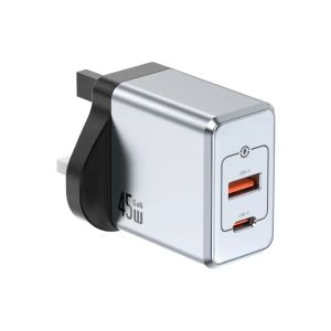 Green Lion GaN Premium Uk Plug PD 45W-Grey