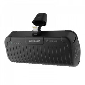 Green Lion Digital Pocket Power Bank 5000mah PD 20W with Lightning Connector Black