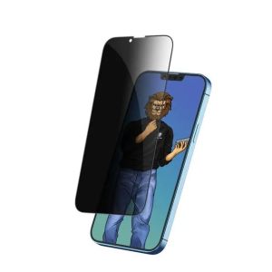 Green 9H Steve Privacy Full Glass Screen Protector For iPhone Xr/11-Black