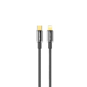 Green Lion Braided USB-C to Lightning Touch Cable 1M PD 27W - Black