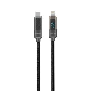 Green Lion Digital Display Cable USB-C to Lightning 20w 1M - Black