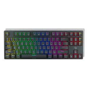 Porodo Gaming 3-in-1 Wireless Mechanical Keyboard TKL Gateron Pro Switch (Red)-Black