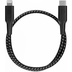 Powerology PD 60W Braided USB-C to USB-C + Lightning Cable -Black