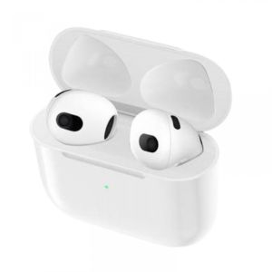 Green True Wireless Buds 3 With Built In Microphone & Charging Base- White