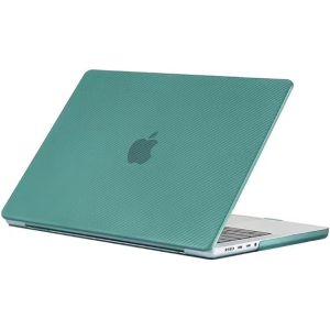 Green Carbon Fiber Grain Ultra-Slim Hard Shell Case For Macbook Air 13 Inch 2020 - Clear