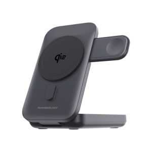 Powerology Magsafe Powerbank 10000mah 3 In 1 Black