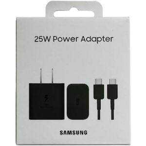 SM Travel Adapter 25W/USB Type-C To Type-C Cable 3a - Black