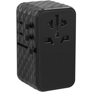 Powerology Universal GaN Super Charger 100W X2 Type-C Port And X2 USB A 15W Port Black