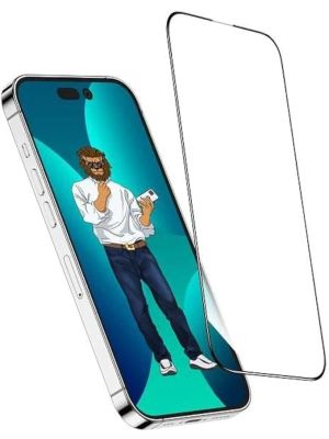 Green 9H Steve Glass Strong Full Screen Protector For iPhone 14 Plus/13 Pro Max - Clear