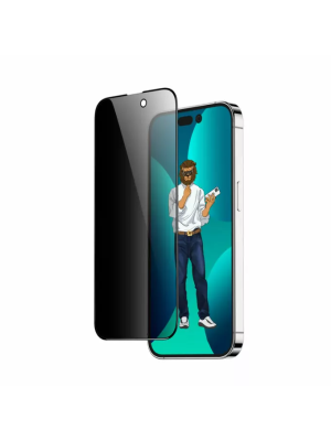 Green Lion 9H Steve Privacy Full Glass Screen Protector For iPhone 16 - Black