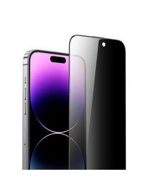 Green Lion 9H Steve Privacy Full Glass Screen Protector for iPhone 15 Black