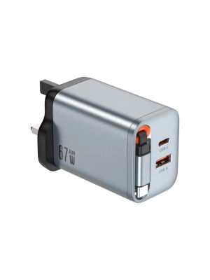 Green Lion GaN Premium Uk Plug PD 40W - Grey