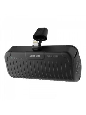 Green Lion Digital Pocket Power Bank 5000mah PD 20W with Lightning Connector Black