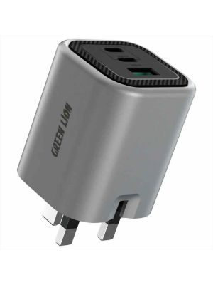 Green Lion Premium Series GaN Charger UK Plug PD 65W - Gray