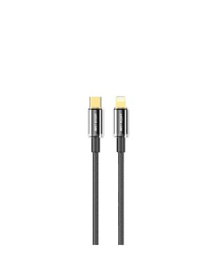 Green Lion Braided USB-C to Lightning Touch Cable 1M PD 27W - Black