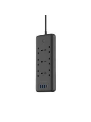 Powerology 6 Ac 3 Usb & Usb-C Pd 30w - Multiport Smart Power Socket 3250w 13a 3m