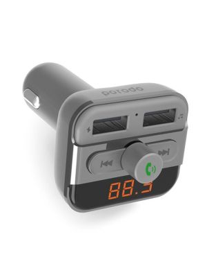 Porodo Wireless Hands-Free Car Kit With Built-In Fm Transmitter 3.4amp(15w)