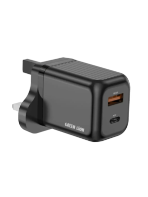 Green Lion Ultra Compact GaN Wall Charger  PD+QC 45W - Black